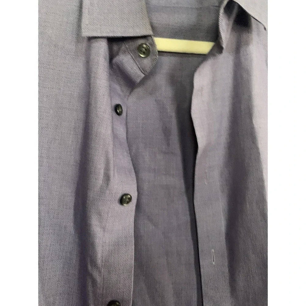 Banana Republic Grant Fit Button Up Wash‎ Shirt Mens Small Purple Long Sleeve